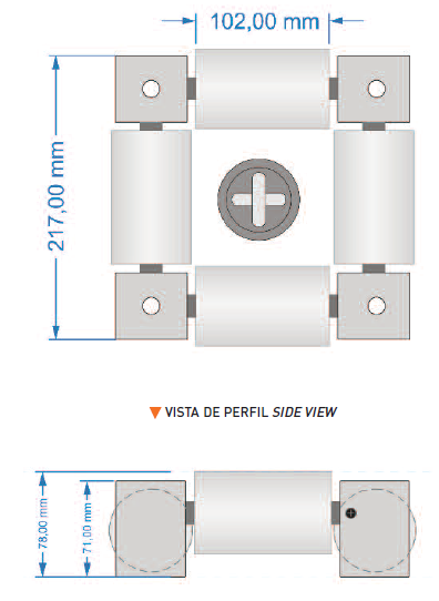 GUIA DE RODILLOS PARA CADENA DE COMPENSACION